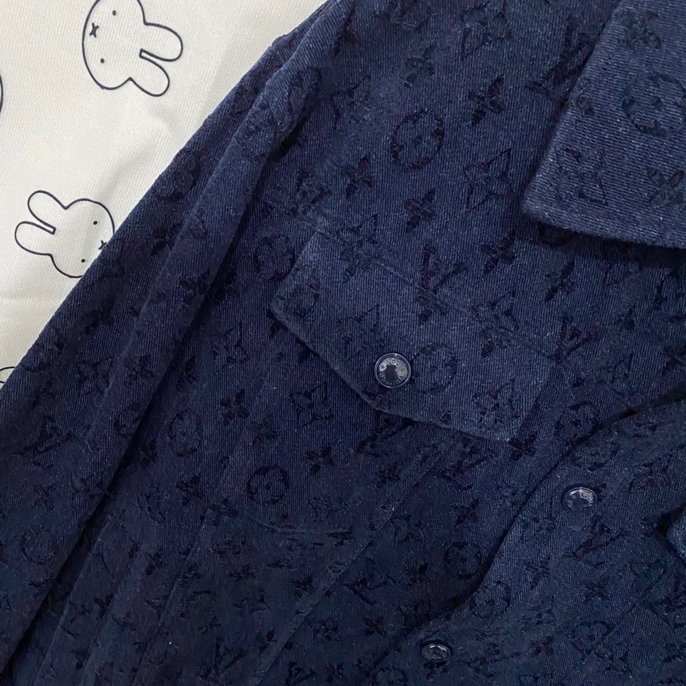 Louis Vuitton Dark Navy Monogram Shirt Jacket - Picture 3 of 11